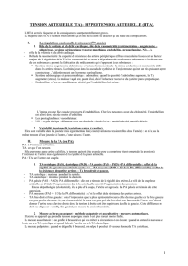tension arterielle (ta) – hypertension arterielle (hta)