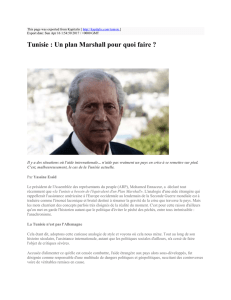 Tunisie : Un plan Marshall pour quoi faire ? : Kapitalis : http