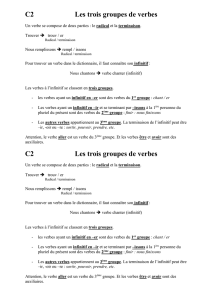 C2 Les trois groupes de verbes - Académie de Nancy-Metz