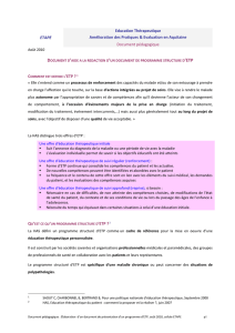 Programme d`éducation thérapeutique