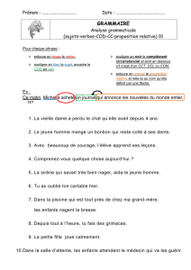 analyse grammaticale 01 sujets-verbes-COD-CC