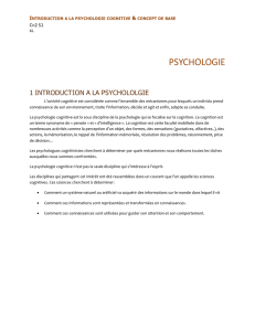 2. concept de base de la psychologie cognitive