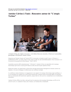 Antoine Calvino à Tunis : Rencontre autour de "L`utopie