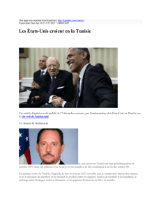 Les États-Unis croient en la Tunisie : Kapitalis : http://kapitalis.com