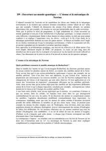 D9 Ouverture au monde quantique : l`atome et la mécanique de