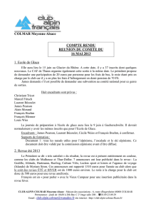 CR Réunion du 16 Mai 2013 - club alpin francais colmar moyenne