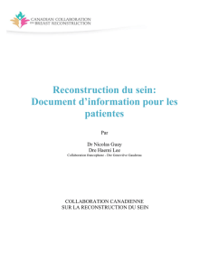Reconstruction du sein - Canadian Collaboration on Breast