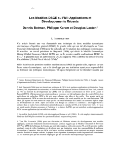 II. Le modèle économique global (GEM) : Structure et applications