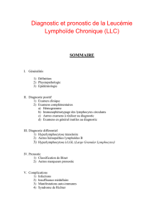 Diagnostic et pronostic de la Leucémie Lymphoïde Chronique (LLC