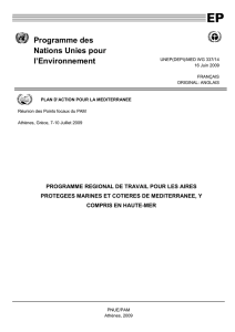 Section 2 : Eléments du programme de travail sur les aires marines