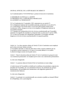 JOURNAL OFFICIEL DE LA RÉPUBLIQUE DE DJIBOUTI