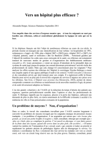 Vers un hôpital plus efficace ? Alexandre Berger, Sciences