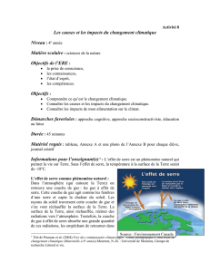 Les causes et les impacts du changement climatique