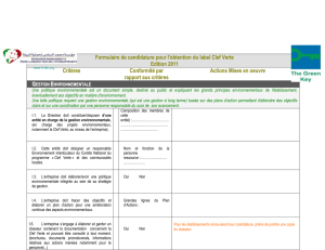 Critères - Fondation Mohammed VI pour la Protection de l