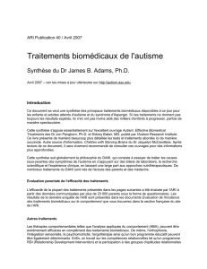 ARI Publication 40 / April 2007 Summary of Biomedical Treatments