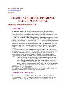 le sida, syndrome d`immuno-deficience acquise