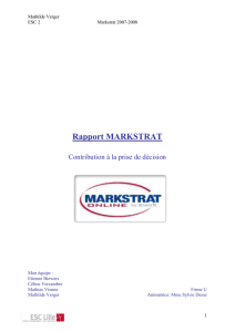 Rapport MARKSTRAT