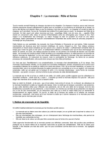 La monnaie role et formes