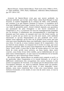 Marcel Proust, Contre Sainte-Beuve, Texte écrit entre 1908 et 1910