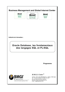 Atelier : Oracle Database, les fondamentaux des langages SQL et