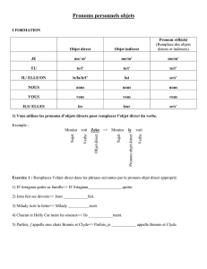 Pronoms personnels objets