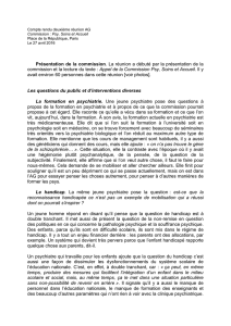 1 Compte rendu deuxième réunion AG Commission : Psy, Soins et