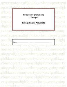 Cahier de révision - Collège Regina Assumpta