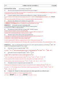 EXERCICE 2 Soit c un cercle de centre O et de rayon 2 cm. A