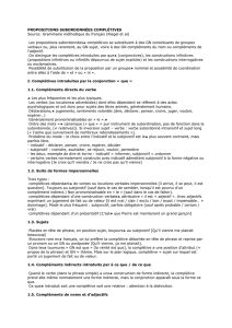 propositions subordonnées complétives