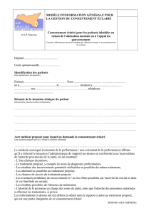 Consenso Informato in lingua francese per pazienti