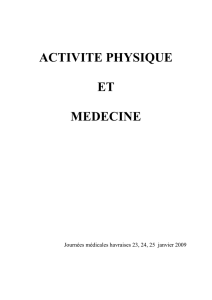 activite physique et medecine