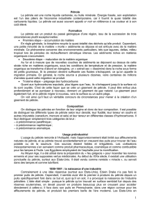 Pétrole Le pétrole est une roche liquide carbonée, ou huile minérale