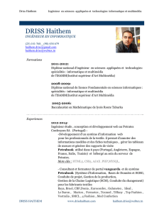 Driss Haithem Ingénieur en sciences appliquées et technologies