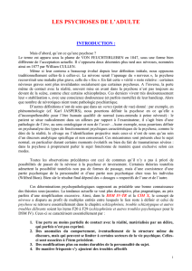 les psychoses de l`adulte