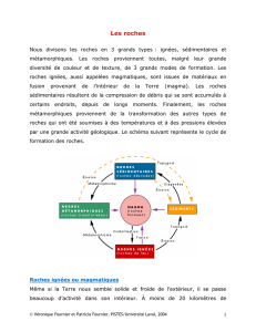 Roches ignées ou magmatiques