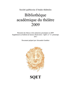 Bibliothèque académique du théâtre 2009