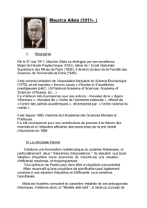 Prix Nobel 1988, cet économiste français est connu pour sa