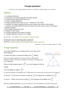 Triangle équilatéral - Aix