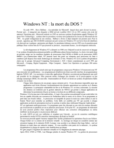 Windows NT : la mort du DOS