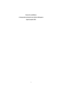 Dossier de candidature « Entreprendre autrement avec Amiens