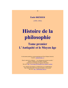 Émile BRÉHIER — Histoire de la philosophie. — I. L`Antiquité et le