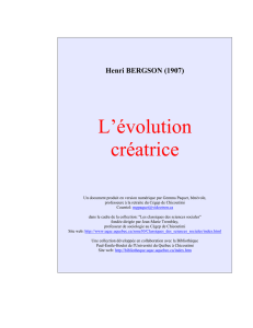 L`évolution créatrice
