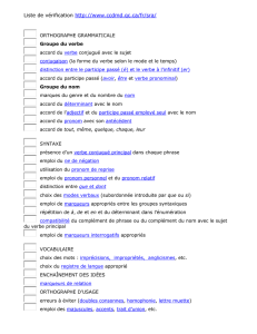 Liste de vérification http://www
