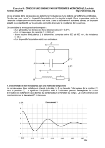 Exercice II: étude d`une bobine par différentes méthodes (5,5 points)