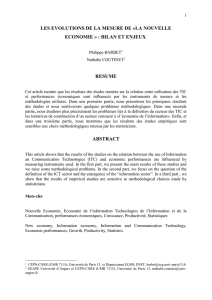 Les évolutions de la mesure de «la nouvelle économie - Hal-SHS