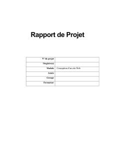 Rapport de Projet