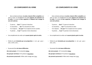 G6 Les compléments du verbe