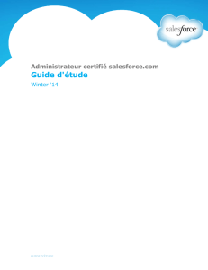 Guide d`étude - Salesforce Certification