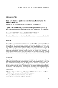 Les syndromes polyendocriniens autoimmuns de type 2 (APS