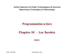 Programmation n-tiers Chapitre III